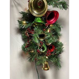 Hanging Christmas decor with lights